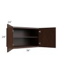 Biscotti Caf?? Glazed 36x24x24 Refrigerator Wall Cabinet