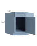 Sky Blue Shaker 36" Base Diagonal Corner Sink Cabinet