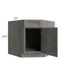 Providence Slate Grey 36" Base Diagonal Corner Sink Cabinet