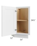 Bayville White 12" Base End Cabinet (Left)
