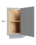 Asheville Grey Shaker 12" Base End Cabinet (Right)