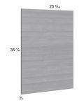 Euro Grey Base Overlay Panel - 25-5/16"W x 35-1/4"H x 3/4"D
