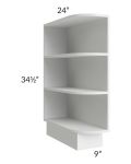 Charlotte White 9" Base End Shelf Open Cabinet 