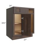 Tuscan Kona Brown 36" - 41-1/2" Blind Base Corner Cabinet