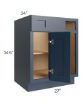 Midtown Blue Shaker 36" - 41-1/2" Blind Base Corner Cabinet