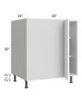 Milan White Matte 36" - 39" Full Height Door Blind Base Corner Cabinet