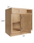 Tuscan Timber 39" - 45" Blind Base Corner Cabinet