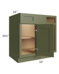Midtown Hunter Green Shaker 39" - 45" Blind Base Corner Cabinet