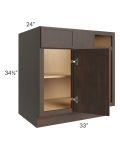 Vienna Kona Brown 39" - 45" Blind Base Corner Cabinet