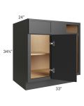 Vienna Black 39" - 45" Blind Base Corner Cabinet