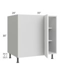 Milan White Matte 39" - 42" Full Height Door Blind Base Corner Cabinet