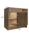 Midtown Mocha Shaker 42" - 48" Blind Base Corner Cabinet