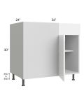 Milan White Gloss 42" - 45" Blind Base Corner Cabinet