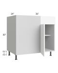 Milan White Matte 42" - 45" Blind Base Corner Cabinet