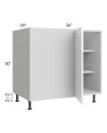 Milan White Gloss 42" - 45" Full Height Door Blind Base Corner Cabinet