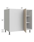 Milan Natural 42" - 45" Full Height Door Blind Base Corner Cabinet