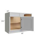 Tuscan Painted Grey 48" - 51" Blind Base Corner Cabinet