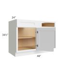 Belfast White 48" - 52" Blind Base Corner Cabinet