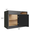 Vienna Black 48" - 51" Blind Base Corner Cabinet