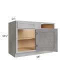 Gramercy Grey Mist 48" - 52" Blind Base Cabinet