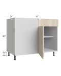 Milan Natural 48" - 51" Blind Base Corner Cabinet