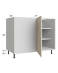 Milan Natural 48" - 51" Full Height Door Blind Base Corner Cabinet