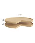 Phoenix Cream Glaze Wood Lazy Susan Shelves