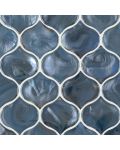 Blue Shimmer Arabesque 8mm Mosaic Tile