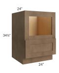 Midtown Mocha Shaker 24" Base Microwave Cabinet
