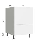 Milan White Gloss 24" Base Microwave Cabinet