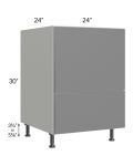 Milan Grey Gloss 24" Base Microwave Cabinet