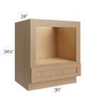 Asheville Rift Oak Shaker 30" Microwave Base Cabinet