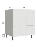 Milan Cream 30" Base Microwave Cabinet