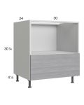 Euro Grey 30" Base Microwave Cabinet