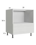 Euro White Grain 30" Base Microwave Cabinet