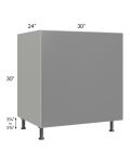Milan Grey Gloss 30" Base Oven Cabinet