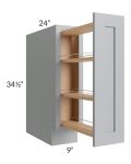 Asheville Grey Shaker 9" Base Pullout Cabinet