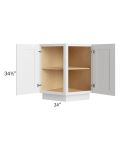 Vail White Shaker 24" Angle Base Cabinet