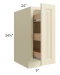 Charleston Ivory 9" Spice Base Cabinet