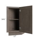 Natural Grey Shaker 12" Base Transitional Cabinet (Right)