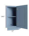 Sky Blue Shaker 12" Base Transitional Cabinet