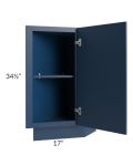 Portland Navy Blue 12" Base Transitional Cabinet (Right)