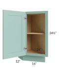 Midtown Mint Green Shaker Base Transitional Cabinet (Left)