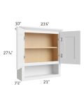 Stratton White Shaker 21x26 Bathroom Wall Cabinet 