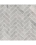 Carrara White 1" x 3" Herringbone Polished Tile