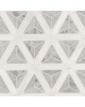 Carrara White Faceted Polished Geometric Tile