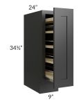 Kingston Steel Grey Shaker 9" Pull-Out Spice Cabinet 
