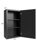 Kingston Steel Grey Shaker 21x36 Wall Cabinet
