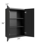 Kingston Steel Grey Shaker 24x36 Wall Cabinet - Out of stock through June