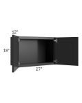 Kingston Steel Grey Shaker 27x18 Wall Cabinet